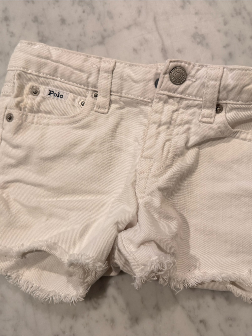 Ralph Lauren White Kids denim Shorts Girls 6